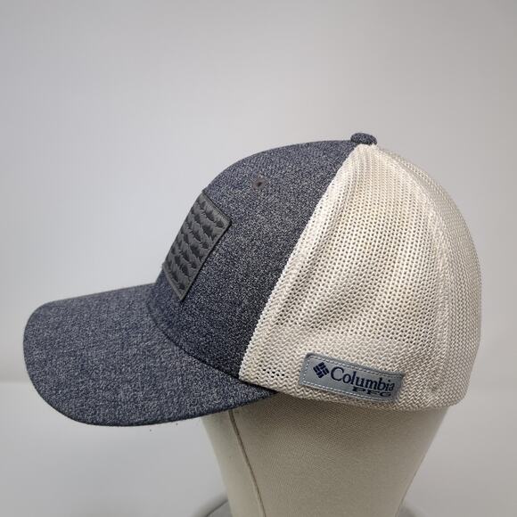 Fish Flag Columbia PFG Fitted Trucker Hat Blue One Size Mesh Back - Picture 3 of 8